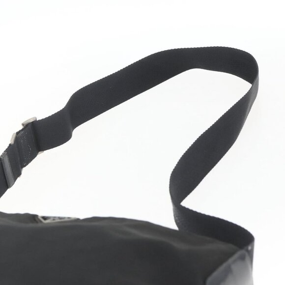 Authentic PRADA Shoulder Bag Nylon Black Silver - Picture 15 of 16